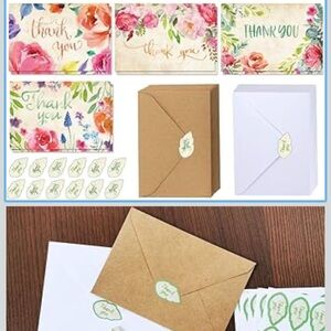 Floral Thank You Card Set with Envelopes